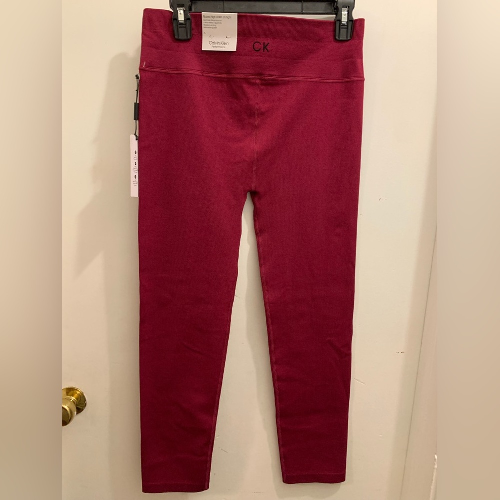 Women’s Calvin Klein Performance Leggings Ribbed High Waist XL NWT